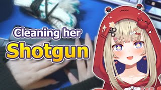 VTuber Cleans Her REAL Shotgun [Highlights]