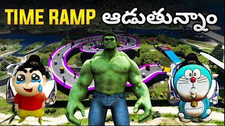 🤯 Shinchan వాళ్ళు Time Ramp 😨 ఆడుతున్నారు | #gta5 #shorts #shinchan #gta5 #doraemon #gta5mods  #hulk