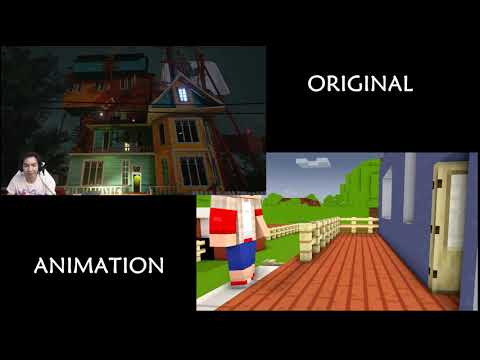 Original vs Animation - MiawAug hello neighbor - Indonesia part 2