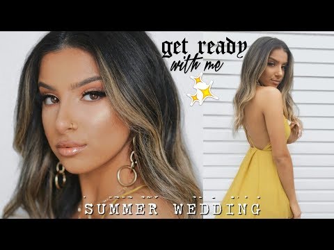 GET READY WITH ME - MAKEUP, HAIR & OUTFIT  |  SUMMER WEDDING 2018