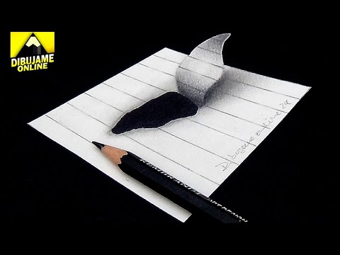 AMAZING 3D DRAWING ON PAPER FOR BEGINNERS - HOW TO DRAW IN 3D   - HOLE