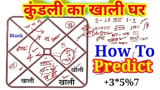 कुंडली के खाली घरों की अनूठी व्याख्या, How to predict blank house in horoscope