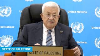 YouTube video thumbnail: State of Palestine - President Addresses United Nations General Debate, 81st Session