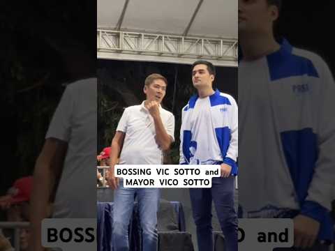 Bossing Vic Sotto and Mayor Vic Sotto sa Pasig... #father #son #family