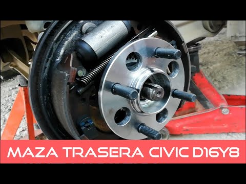 ¿Cómo cambiar la maza trasera del coche? Honda Civic D16Y8