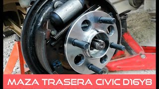 ¿Cómo cambiar la maza trasera del coche? Honda Civic D16Y8