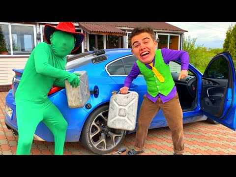Family Race on Chevy Camaro & Motorcycle Stunts - Best Funny Video2025