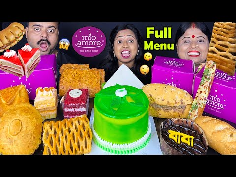 MIO AMORE CHALLENGE - BURGER, PIZZA, CAKE, PASTRY, CHOCOLATE | MIO AMORE VS MONGINISH CHALLENGE