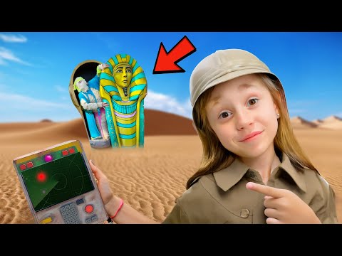 Nastya und Kinder Detektivgeschichte mit rosa Hut
