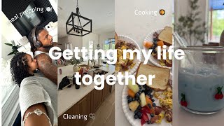 Vlog: hang out with me & get my life together (cooking + cleaning + meal prepping) reset motivation