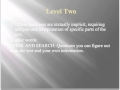 Understanding Levels of Questioning