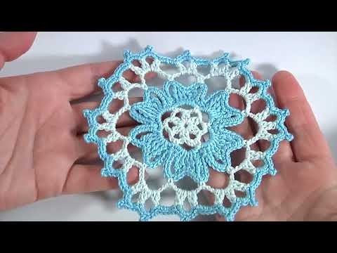 Crochet Gorgeous Motif/How to Join Lacy Motifs Together/Step by Step Crochet Video Tutorial