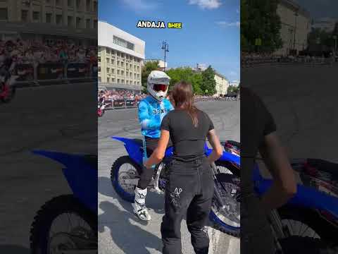 Unbelievable! The professional rider pulled off an impossible stunt! #shortvideo