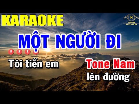 Một Người Đi Karaoke Tone Nam Nhạc Sống | Trọng Hiếu