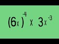 Simplifying Expressions with Negative Exponents