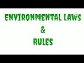 Environmental Laws and Constitutional Articles