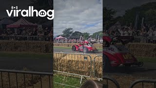 Stunt Driver Gets Out of Car While Doing Donuts || ViralHog