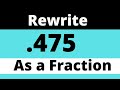 Converting Decimals to Fractions