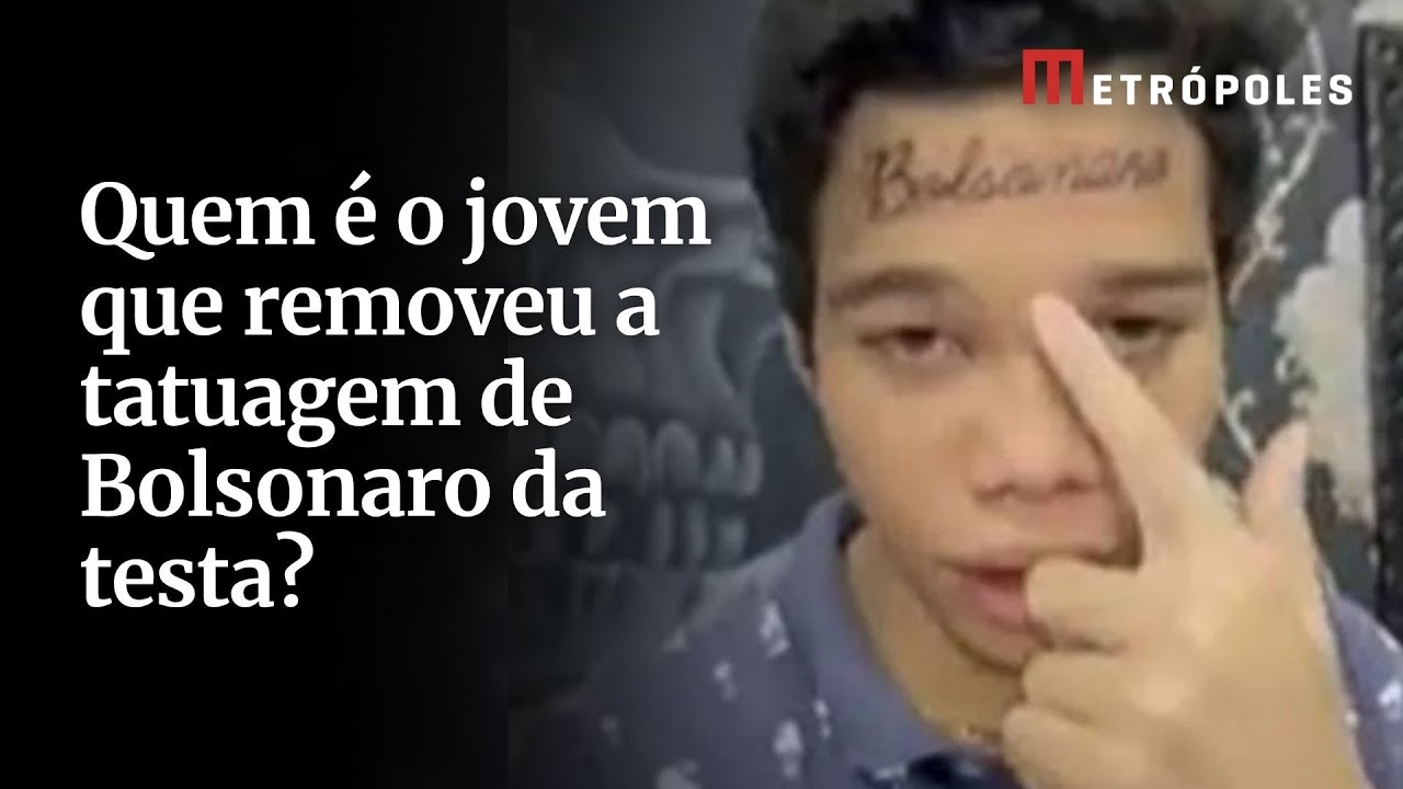 Saiba quem é o jovem que tatuou Bolsonaro na testa e depois removeu