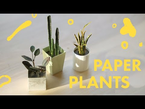 How to make Paper Plants ･ (Watercolor Painting)