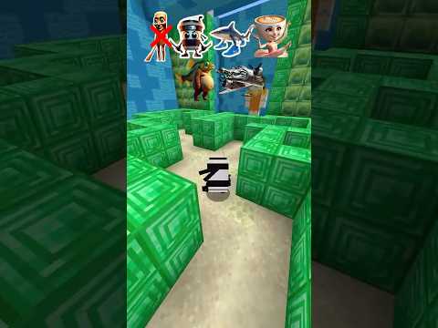 Closing One Door - Go through the Labyrinth VS Italian Brainrot Mobs #minecraft #italianbrainrot