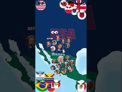 Which Countries Would Support USA or MEXICO? #countryballs#countryball#usa #mexico