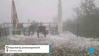 Granizada severa en Emilia-Romagna