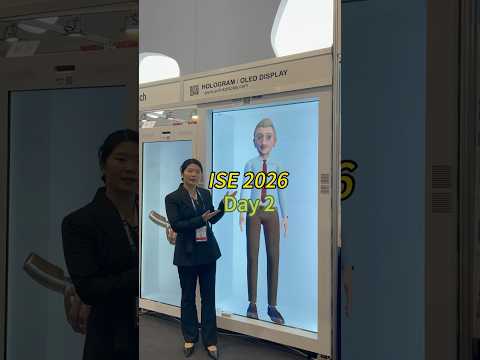 Avlink ISE 2026 products 86inch holobox, AI display, 24inch and 16inch round screen, square display
