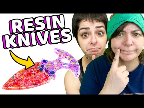 Tried Making Resin KNIVES Sharp & Cute