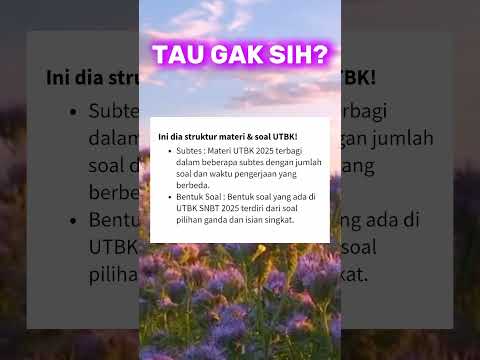 Tau gak sih? Materi dan soal UTBK SNBT itu seperti apa. #snbt #pejuangPTN #infoPTN #seputarPTN
