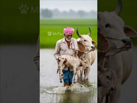 Farmer saves calf #ai #foryou #nature #india #shorts #animals #rescue #wildliferescue #animalrescue