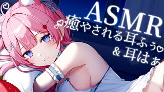 〚ASMR〛ぎゅぅ…♡癒される耳ふぅ＆耳はぁෆ˚*今夜は一緒にねよ？吐息/寝息/耳塞ぎ/ふわふわタオル〚個人Vtuber/苺氷えな〛