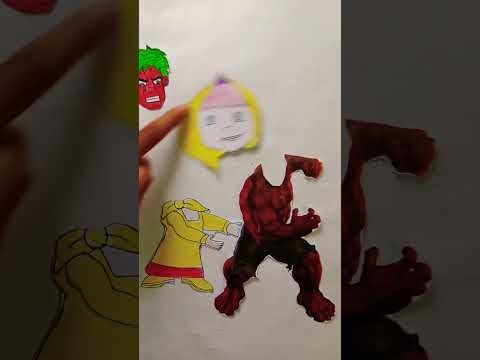 Marsha ❤️ Red hulk funny clip 😂😂😅#motupatlufun #spiderman #littlesingham #brazil #america
