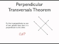 Understanding Perpendicular Transversals