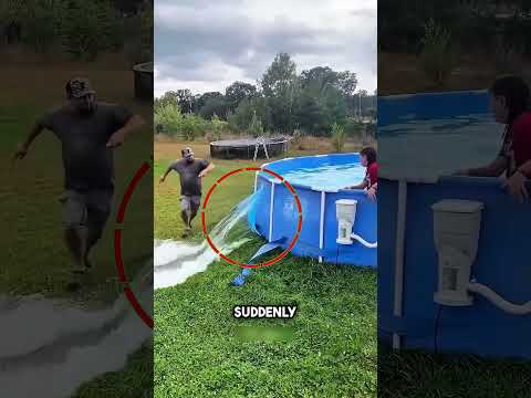 This Dad Turned Old Pool into a Water Slide ❤️