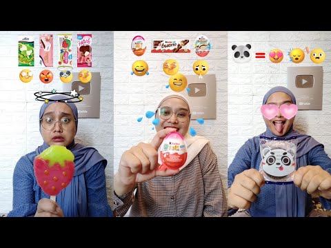 Kumpulan Makan Eskrim, Kinder Joy, Kue Ulang Tahun Sesuai Ekspresi Emoji...