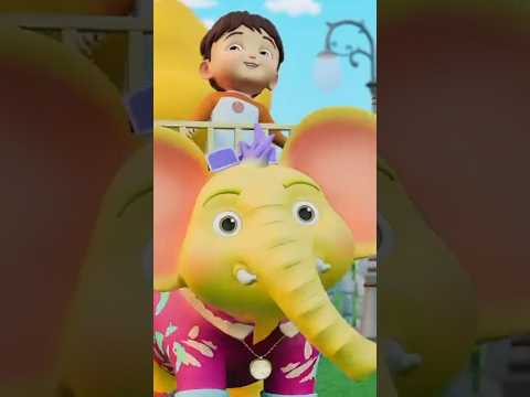 Chal Mere Hathi Elephant Song, चल मेरे हाथी #shorts #hindirhymes #childhood #friends #shortvideo