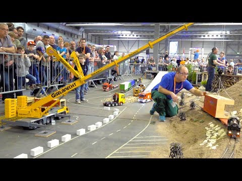 BIG RC SCALE MODEL CRANE TRUCK! RC TRUCK ACTION! LIEBHERR LTM1350! 6METER & 60KG!