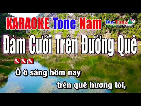 Karaoke || Đám Cưới Trên Đường Quê – Tone Nam || Nhạc Sống Duy Tùng