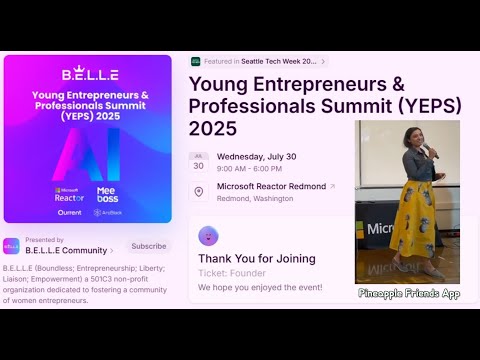 YEPS 2025 (Seattle Tech Week)  Pineapple Friends App - Transforming K-5 Social Emotional Learning