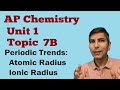 Exploring Atomic and Ionic Radius Trends