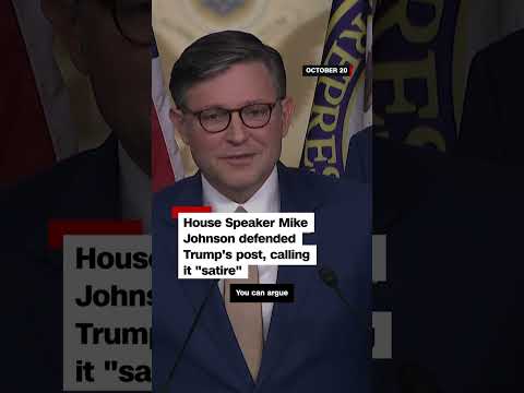 Johnson calls Trump AI video 'satire'