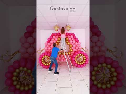 BALLOON CARRIAGE 👸 Balloon decoration ideas 🤩 birthday decoration ideas at home 😍 cartoon balloon