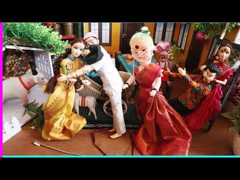 Barbie Doll All Day Routine In Indian Village / Radha Ki Kahani /Barbie doll bedtime story #barbie