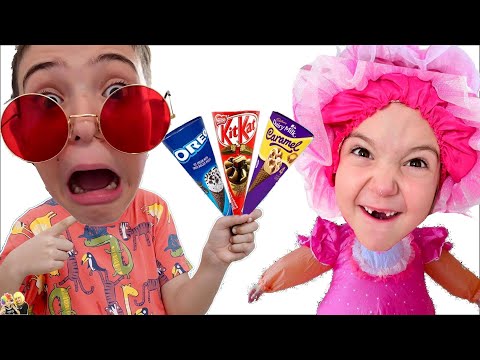 Nastya and Too Much Ice Cream Story for kids about harmful sweets candies Moral Story Healthy food