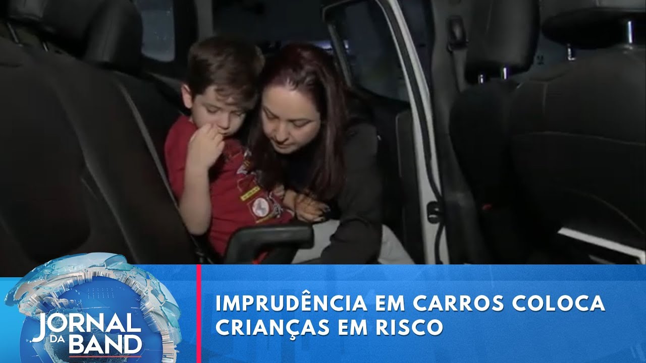 Imprudência em carros coloca crianças em risco | Jornal da Band