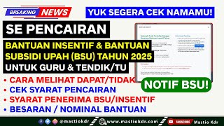 INFO PENTING! Insentif Guru Non-ASN & BSU 2025 Cair, Cek Jadwal dan Syarat Terbarunya
