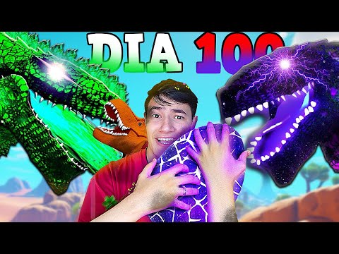 SOBREVIVI 100 DIAS DOMANDO TODOS OS GODZILLAS NO ARK MEGA ZOOLÓGICO!