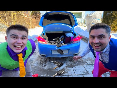 Auto Repair Shop Mr. Joker Fixing Car Hood VS Mr. Joe on Hover for Kids