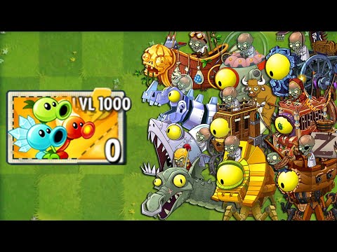 All PEA Plant LEVEL 1000 vs. ALL Final Bosses Fight! - PvZ 2 Final Bosses